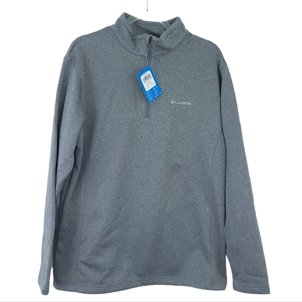 New Columbia Inwood Hill Park EXS Half Zip Pullover Jacket Large Gray Men Coat
